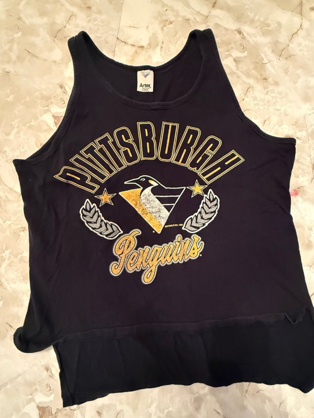 Pittsburgh Penguins Black Graphic Tank Top